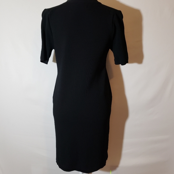 Bruuns Bazaar Black Midi Fitted Sweater Dress - Picture 3 of 7
